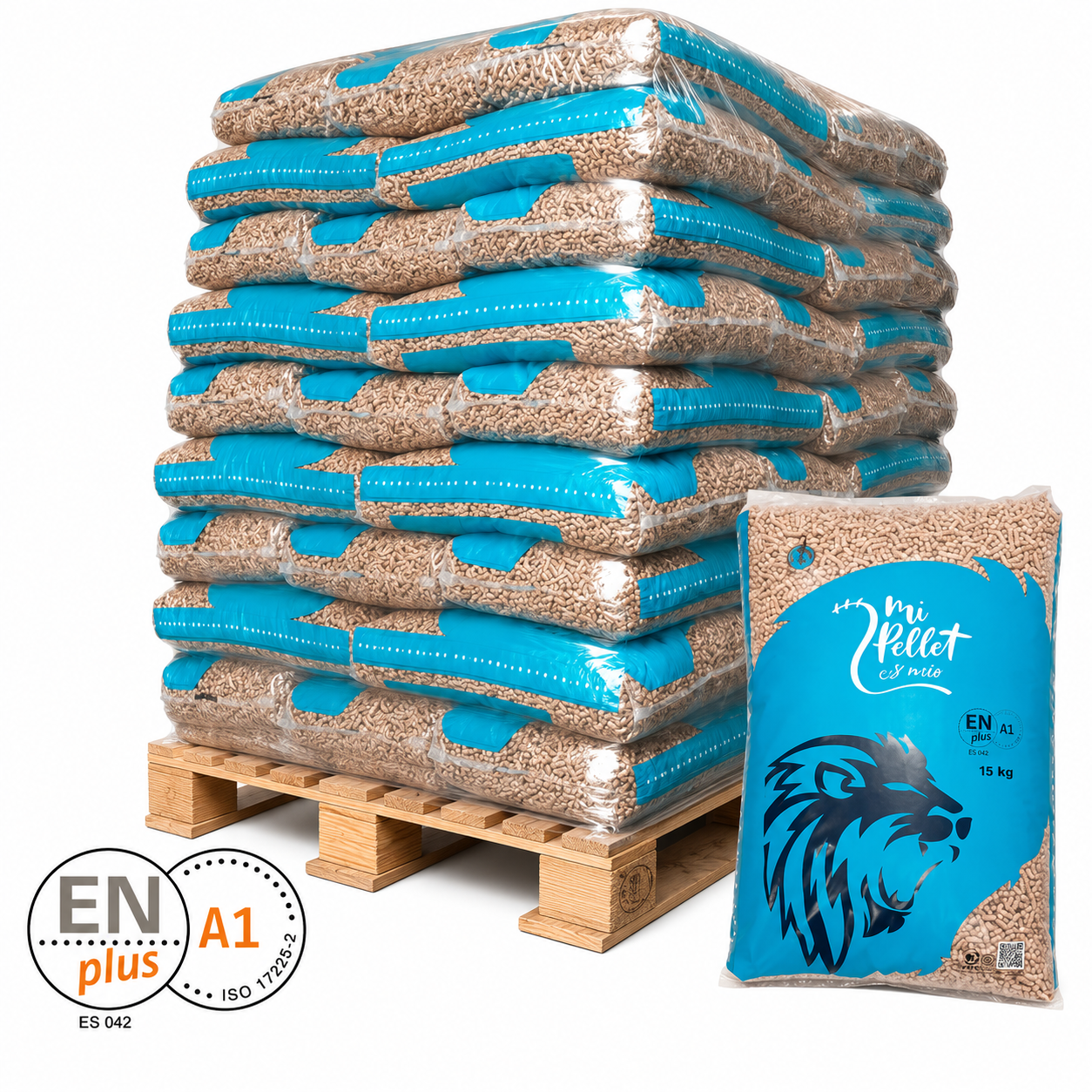Pallet of My Pellet and More Certified Pellet 77 bags