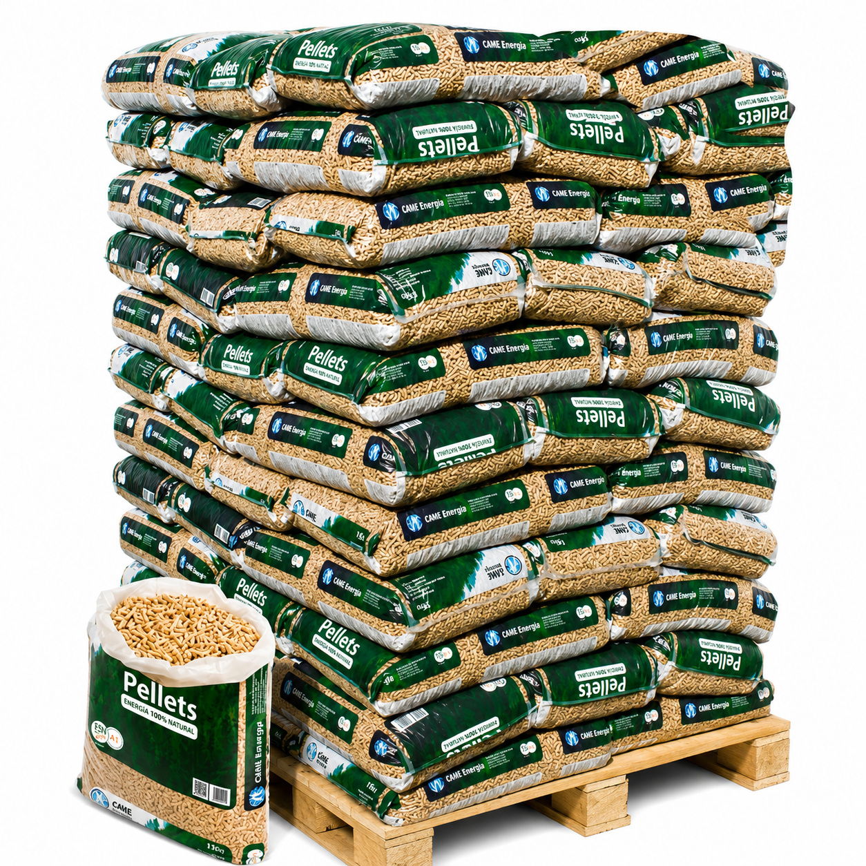 GME WoodPellet pellet pallet in 15 kg bags for heating